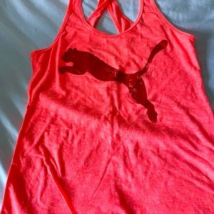 PUMA coral color tank sz S
